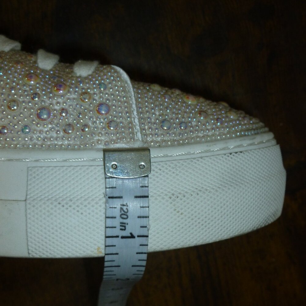 Betsy Johnson "Sidny" Pearl Platform Bridal Sneakers - Picture 16 of 16